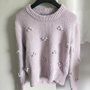 Madewell Dotted Bobble Pullover Sweater lilac XXS